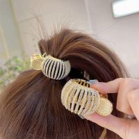 Korean New Lantern Metal High Horsetail Clip Temperament Anti collapse Grab Clip Fashion Simple Headwear