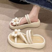 Sandals Female Internet Celebrities 2023 New Wearable Fashionable Thick-Soled Beach Non-Slip Slippers