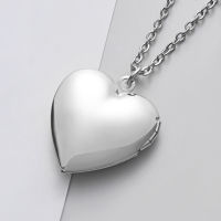 10Pcslot Mirror Polish Stainless Steel Love Heart Photo Frame Memory Locket Pendant Necklace For Women