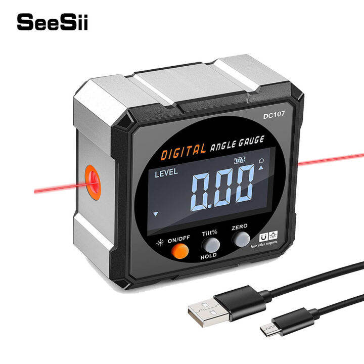 2 in 1 Laser Digital Angle Finder Level Box with Base for