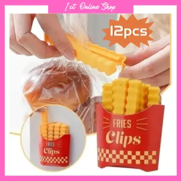 12pcs Snack Bag Clips For Sealing & Keeping Food Fresh, Portable