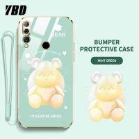 เคสโทรศัพท์ YBD เคสโทรศัพท์กันกระแทกสำหรับ Huawei Y9 Prime 2019 Y7 Prime 2019 Y6 2019 ไล่ระดับสีการ์ตูนนิ่มโปร่งใสหมีรุนแรงพร้อมกรอบป้องกันกล้องเลนส์คลุมทั้งหมด