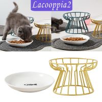 [lacooppiabcMY] Ceramic Raised Bowl Food Water &amp; Treats for Cats &amp; Dogs Black