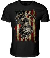 Sons Of Anarchy American Flag Reaper Printed Biker Tshirt Cotton Mens T New S3Xl