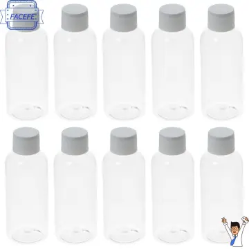 10 PCS Clear Glass Bottles with Lids Boston Round Sample Bottles for Juice  Ginger Shots Oils
