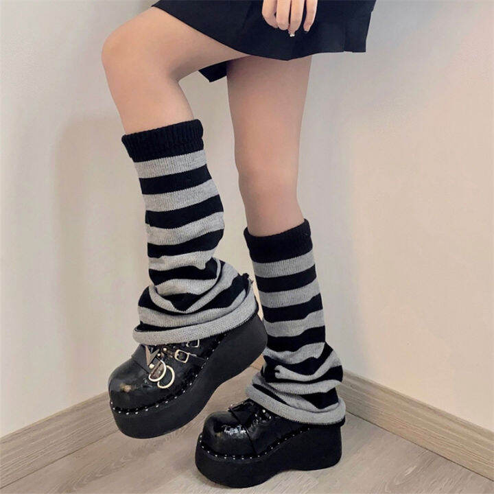XIN Winter Leg Warmers Black Goth Gyaru Y2k Accessories Gothic Lolita