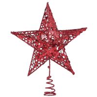 25cm Christmas Tree Star Top Hat New Year Decoration Sparkling Tree Top Star of Bethlehem