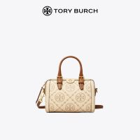 TORY BURCH Tory Burch T MONOGRAM กระเป๋าถังใส่ไวน์นูนขนาดเล็กกระเป๋าบอสตัน90777