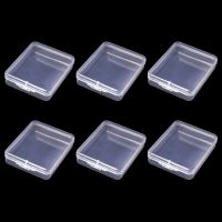 MIUSIE 6pcs /set Plastic Transparent Storage Box Jewelry Pill Chip Organizer Case Nail Art Battery Screw Case Beads Container