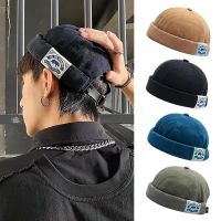 [Hana Clothing Store] หมวกแฟชั่นผู้ชาย Docker Skull Cap Retro Sailor Cap Beanie Hats Men Women Warm Bucket Cap Brimless Hat Skullcap Bonnet HipHop Hat