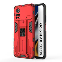Xiaomi Poco X4 Pro 5G Case , EABUY Slim Lightweight Double Layer Rugged Shockproof and Dropproof Bracket Protective Case