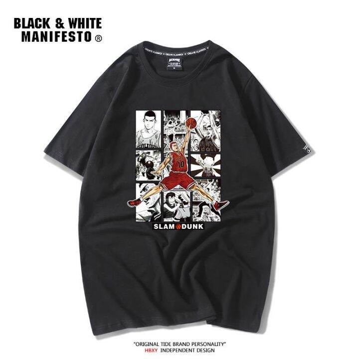 ข้อเสนอพิเศษ-tshirt-เสื้อยืดแขนสั้น-พิมพ์ลายการ์ตูนอนิเมะ-slam-dunk-sakuragi-เหมาะกับฤดูร้อน-สไตล์ญี่ปุ่น-สําหรับนักเรียน-s-5xl-s-5xl