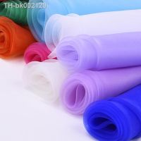 ♂∏₪ Organza Tulle Fabric Wedding Dress Net Garment Fabric Pure Color Wedding Skirt Lace Decoration DIY Sewing Cloth 100x150cm