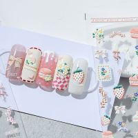 【YF】♦☏❁  Strawberry Dessert 5D Soft Adhesive Decorations Stickers Delicate Decals Wholesale Dropshipping