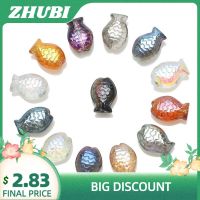 30Pcs Crystal Pendant Fish Shape 10x14mm DIY Glass Faceted Beads Crafts Material Jewelry Making Earing Supplier Accessories Accessories