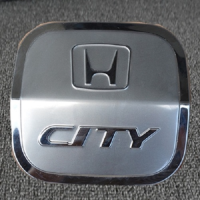 ปลอกถังน้ำมันเชื้อเพลิงอุปกรณ์เสริมรถยนต์ฝาครอบตัดสแตนเลสสำหรับ Honda CITY 2009-2013