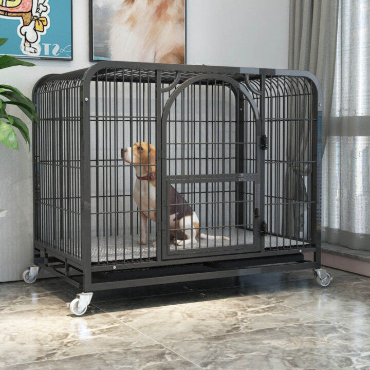 Square Tube Dog Cage With Toilet Partition Large Dog Cage Large Space