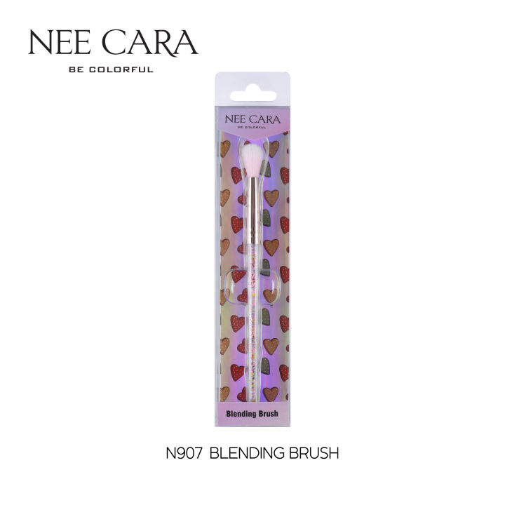 nee-cara-นีคาร่า-แปรงแต่งหน้า-อายแชโดว์แบนดิ้งแบบพุ่ม-แปรงหัวใจ-n907-heart-brush-blender-brush