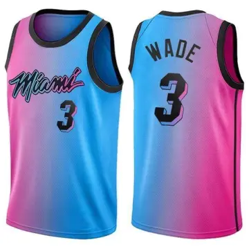 Dwyane Wade Miami Heat Vice Nights Blue Pink Swingman Jersey