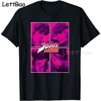 Jojos Bizarre Adventure Season 1 Characters Anime T Shirt Men Retro Tees Tshirt Hop Male 100% Cotton Gildan