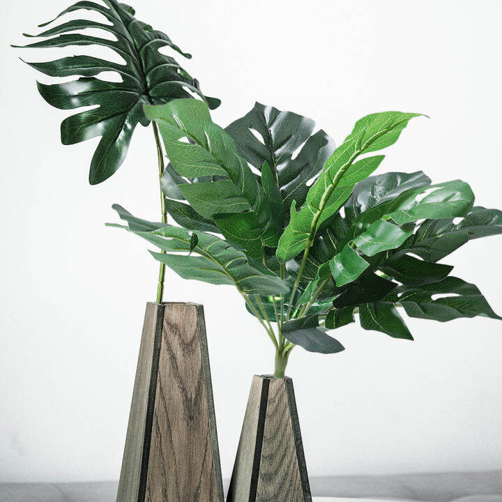 1ชิ้นโฮมออฟฟิศพืชเทียมจำลองสูงปลอม-monstera-ใบพืชเทียมตกแต่งบ้าน