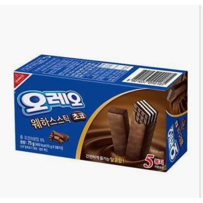 Oreo Wafer เวเฟอร์แบบแท่ง ของโอริโอ้ ของแท้จากเกาหลี 100% 1 กล่องมี 5 ชิ้น