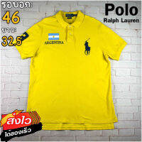 POLO Ralph Lauren®แท้ อก 46 เสื้อผู้ชาย โปโล ราล์ฟ ลอเรน สีเหลือง แขนสั้น เนื้อผ้าดี