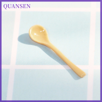 QUANSEN บ้านตุ๊กตา1:12ช้อนขนาดเล็ก1ชิ้นช้อนไอศกรีมของหวานโยเกิร์ตช้อนอุปกรณ์ตกแต่งห้องครัวโมเดลของเล่นตกแต่งบ้านตุ๊กตา