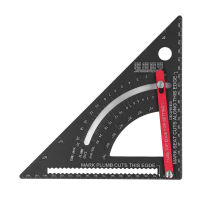 ไม้บรรทัดสามเหลี่ยมงานไม้พร้อม Goniometer ปรับมุมขวาสแควร์ช่างไม้เค้าโครงเครื่องมือไม้บรรทัดวัดมุม