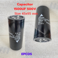 1ตัว Capacitor 1500UF 500V 20% 4ขา ใช้งาน2ขาอีก2ขาใช้เป็นขายึด B43510-A6158-M7 คาปาซิเตอร์EPCOS สีดำ เกรดอย่างดีของแท้ใหม่ Size 45x95 mm. K0685C B43510 C1500UF500V C 1500UF500V C1500UF 500V Capacitor 1500UF คาปาซิเตอร์ 1500UF C 1500UF 450V C 1500UF450V C1