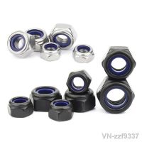 ✌♣ DIN985 M2 M2.5 M3 M4 M5 M6 M8 M10 M12 Stainless 304 Galvanized Steel Hex Nylon Self-locking Nuts Locknut Slip insert Lock Nut