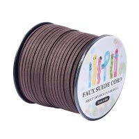 【YD】 Pandahall 98Yard 90m/roll 3x1.4mm Faux Suede Cord String Leather Beading Thread Sided with Roll Spool