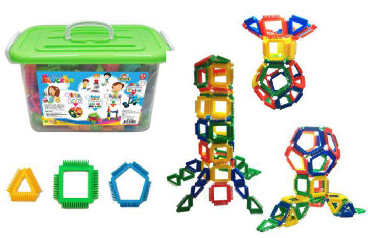 คิดอาร์ท-ชุดตัวต่อเสริมทักษะ-ลายthink-roll-คละสี-660กรัม-กล่อง-kidart-think-rollmini-blocks-660g-box-set-16c-b