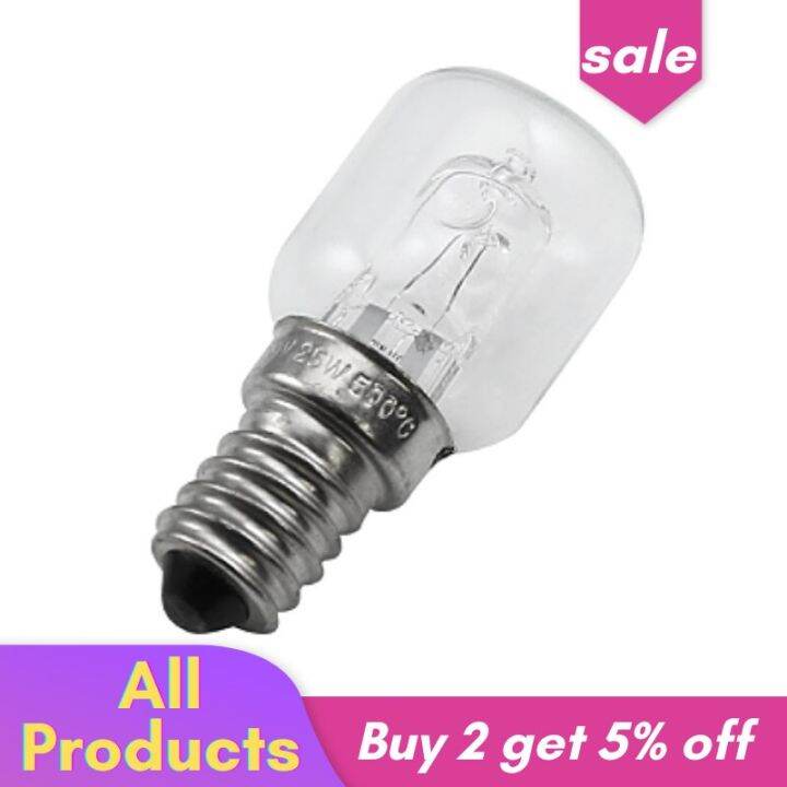 E14 High Temperature Bulb 500 Degrees 25w Halogen Bubble Oven Bulb E14