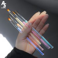 1pcs Acrylic French Stripe Nail Art Liner Brush Set 3D Tips Manicuring Ultra thin Line Drawing Pen UV Gel Brushes Painting Tools