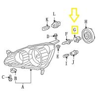 ช่องใส่หลอดไฟไฟหน้าฮาโลเจน H1ที่ทนทานสำหรับ Honda CR-V อาคูร่าอาร์แอล /Tsx 33116SD496 1ติดตั้งง่าย LDZ3731ส่วนประกอบไฟติดเพดาน