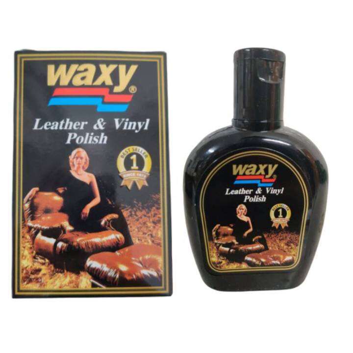 น้ำยาเช็ดเคลือบเงาผลิตภัณฑ์หนัง-waxy-น้ำยาขัดเงา-265-ml-เบาะรถยนต์-แว็กซี่-น้ำยาบำรุงรักษาเครื่องหนัง-และเคลือบเงา