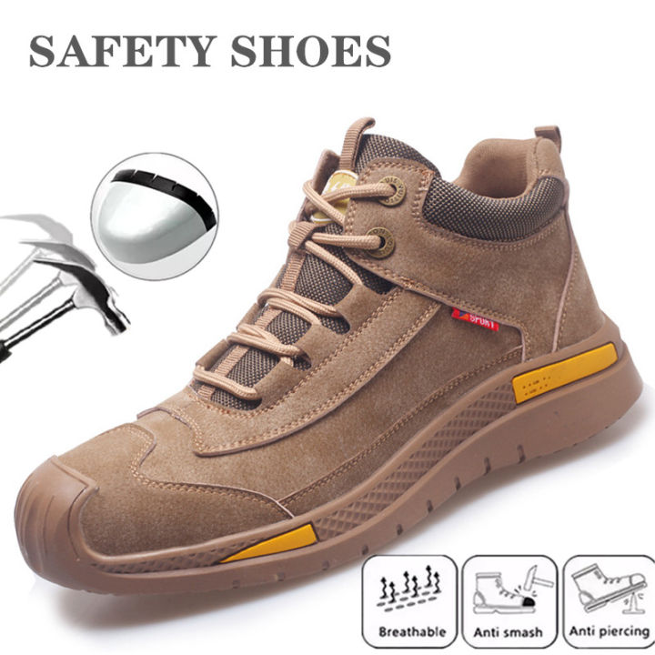 คุณภาพสูงรองเท้าเพื่อความปลอดภัยในการทำงาน-anti-smash-รองเท้าสำหรับทำงานสำหรับชายทำลายรองเท้าทำงานชายรองเท้าบูทนิรภัย