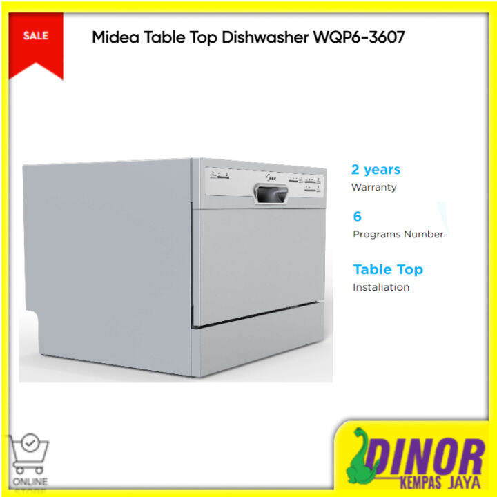 Midea Table Top Dishwasher WQP63607 Lazada