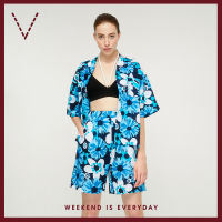 VICKS Oversized Open Collar Floral Shirt เสื้อฮาวาย ตัวหลวม ลายดอกไม้