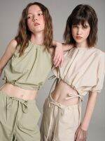 Amu - amu crop top / amu gathered / amu parachute trousers /  amu cargo pants