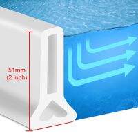 Silicone Bathroom Water Stopper Blocker Shower Dam Non-slip Dry And Wet Separation Flood Barrier Door Bottom Sealing Strip Showerheads