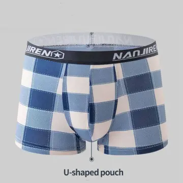 Mens Underwear Silky Boxer Briefs Floral Printed U Pouch Panties Comfort  Undies