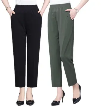 Ice Silk Harlan Pants for Women 2023 New Summer Thin Crop Casual Pants for  Mom Pants Loose Large