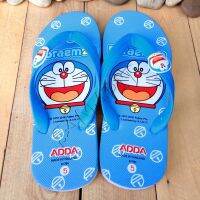 （A So Cute） Mm2✔✪ Adda 817B4รองเท้าแตะผู้หญิงรองเท้าใส่ในบ้านลายการ์ตูนรองเท้าแตะลายโดราเอมอน L