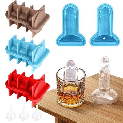 3Pcs Prank Silicone Ice-Cube Trays for Bachelorette Party,Funny Ice Cube Molds for Chilling Cocktails Whiskey Tea Drinks