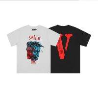 ☍ X - Xvlone เสื้อยืดลําลองสําหรับสตรีแขนสั้นคอกลมพิมพ์ลายทรงหลวม