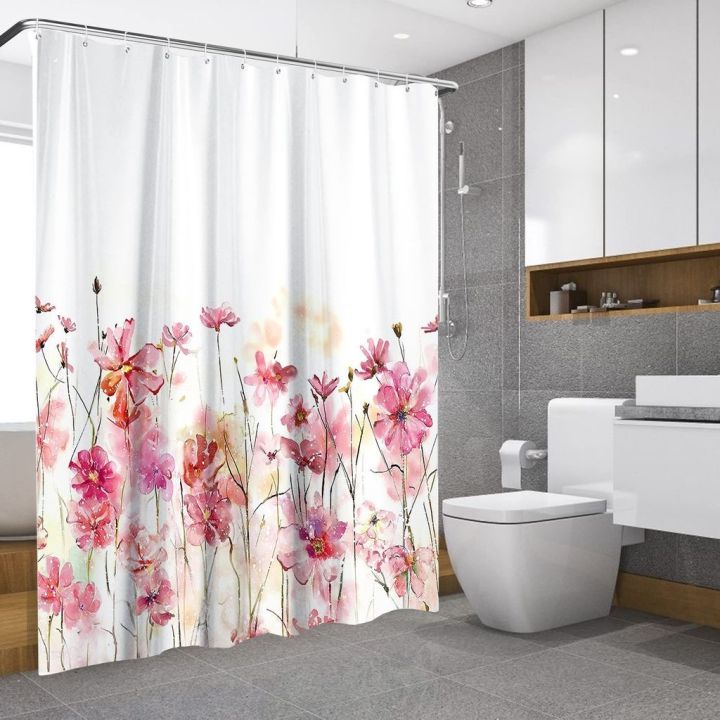 baltan-l-home-ly1-plant-huaben-waterproof-mildew-proof-shower-curtain-digital-perforation-free-printing-bathroom-y