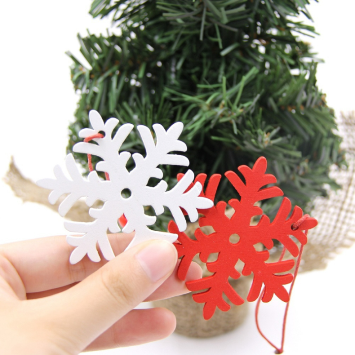 Winter Christmas Hanging Snowflake Decorations, 6 Pcs Snowflakes