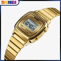 SKMEI Women Fashion Watches Simple Stainless Steel Watch Ladies Digital Waterproof Wristwatches Female Clock 1252
